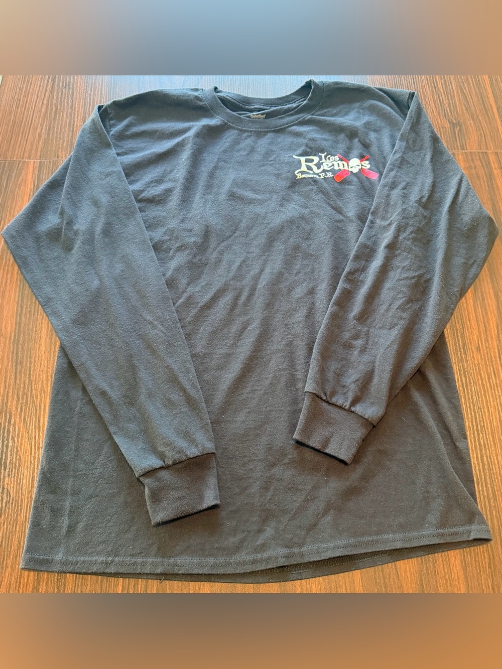 Los Remos Restaurant Beach Club Boqueron Puerto Rico Black Long Sleeve Shirt M